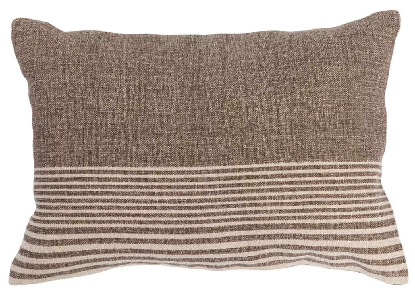 Brown Striped Throw Pillow